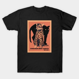 Retro vintage Munich Zoo big cats T-Shirt